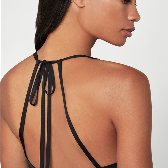 NWT BCBGMAXAZRIA Black Tie-Back Cami - Picture 3 of 7
